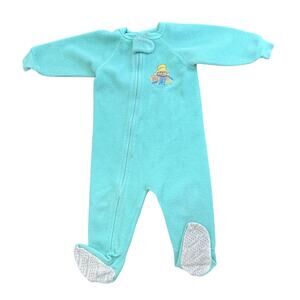 Vintage Paddington Bear Footed One Piece Sleeper Pajamas Blue X-Lrg 31 - 32-1/2”